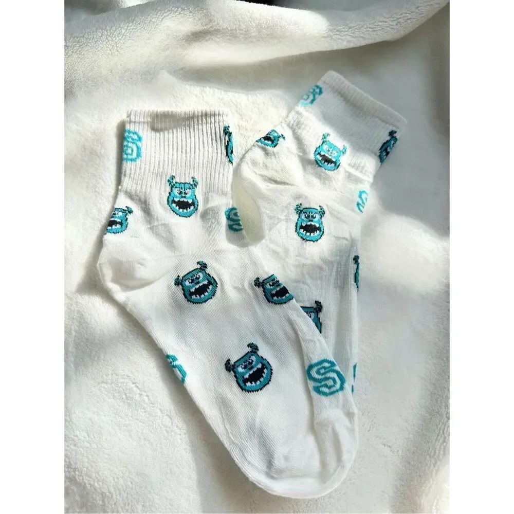 Disneys blue and white James P. Sullivan “Sully” from monsters Inc. socks
